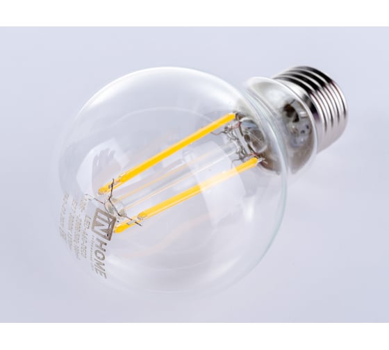 Светодиодная лампа IN HOME LED-A60-deco 13Вт 230В Е27 3000К 1170Лм прозрачная 4690612035581
