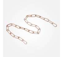 Цепь Eurosvet 10302 длиной 1 метр с 2 карабинами белый с золотом, запчасти арт. 73025 00000073025