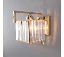 Настенный светильник Eurosvet 10117 1 золото прозрачный хрусталь Strotskis a050449