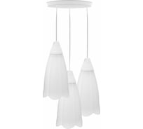 Светильник Apeyron декор, подвесной, Брауэр, пластик, 3хЕ27 15Вт, 220В, белый, шнур белый/ 16-23