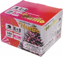 Гирлянда для дома Серпантин 16м 180 ламп LED прозрач.пров.,8 реж, IP-20, Розовый (возможность соединения) 125-022