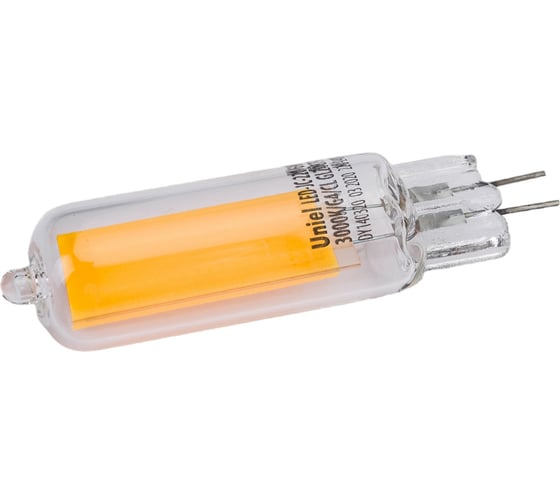 Светодиодная лампа Uniel 220, 6W, 3000K, G4, CL GLZ08TR картон LED-JC UL-00005065 1