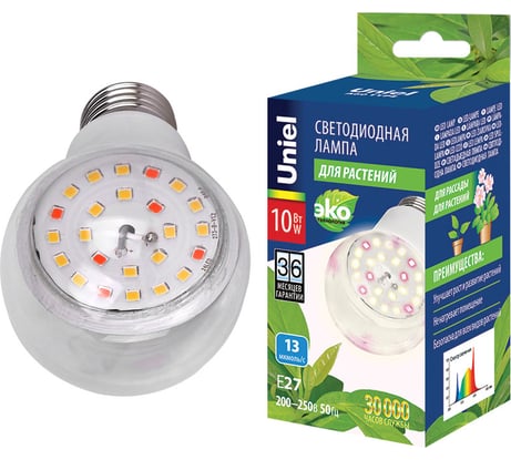 Светодиодная лампа Uniel 10W, SPFB, E27, CL PLP30WH LED-A60 UL-00007404