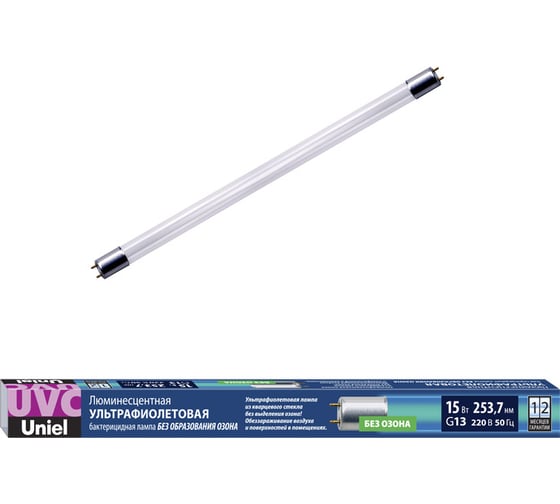 Ультрафиолетовая бактерицидная лампа Uniel UVCB, G13, CL EFL-T8-15 UL-00007275