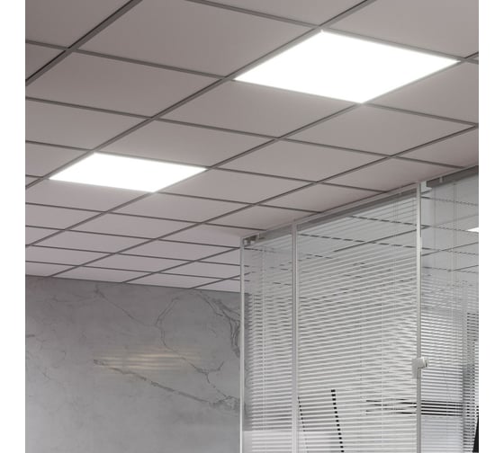 Офисный светильник Gauss MiR 35W 3000lm 6500K IP40 595х595х50мм опал с БАП LED G1-A0-00070-01GA2-2003565