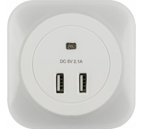 Светильник-ночник Uniel White Sensor 2хUSB DTL-321 UL-00007348