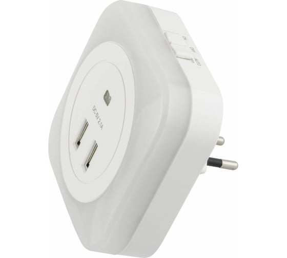 Светильник-ночник Uniel White Sensor 2хUSB DTL-321 UL-00007348