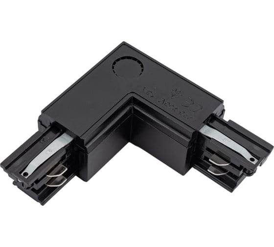 L-образный соединитель для шинопроводов Uniel трехфазный BLACK 1 POLYBAG UBX-A22 9766