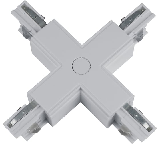 Х-образный соединитель для шинопроводов Uniel трехфазный SILVER 1 POLYBAG UBX-A41 9749 1