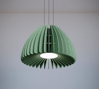 Светильник светодиодный подвесной Modaline ROUND BELL90 НЕФРИТ 900x900x568мм, 15-25Вт, 4000К, светло-зеленый MLPRB900LGRI24