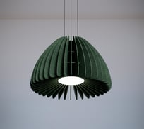 Светильник светодиодный подвесной Modaline ROUND BELL90 ДИОПАЗ 900x900x568мм, 15-25Вт, 3000К, тёмно-зеленый MLPRB900DGRI23