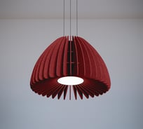 Светильник светодиодный подвесной Modaline ROUND BELL90 ГРАНАТ 900x900x568мм, 15-25Вт, 4000К, тёмно-красный MLPRB900DR24