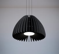 Светильник светодиодный подвесной Modaline ROUND BELL90 ГРАФИТ 900x900x568мм, 15-25Вт, 3000К, черный MLPRB900BLA23