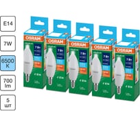 Набор ламп светодиодных 5 шт  LED Value свеча (B) 7Вт 6500К E14 Osram 4099854195792