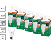 Набор ламп светодиодных Osram 5 шт LED Value, 3000лм, 30Вт (замена 300Вт), 4000К, E27 4099854197895
