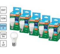 Набор ламп светодиодных Osram 5 шт LED Value груша (A), 960лм, 12Вт (замена 100Вт), 6500К E27 4099854197406