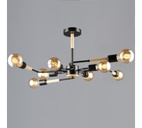 Потолочная люстра ReLuce 10070-0.3-08 BK+WOOD