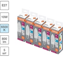 Набор ламп светодиодных OSRAM 5 шт LED Value свеча (B) 10Вт 6500К E27 4099854196300