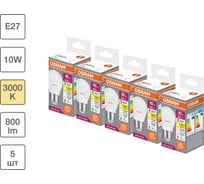 Набор ламп светодиодных OSRAM 5 шт LED Value шар (P) 10Вт 3000К E27 4099854198465