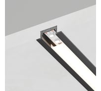 Профиль алюминиевый встраиваемый FERON без крепежей, черный, CAB251 с мато 52089