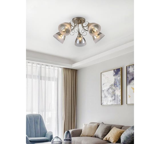 Люстра RITTER Classic 06756/5 5хE27, 600x600x230мм, золото 52546 2
