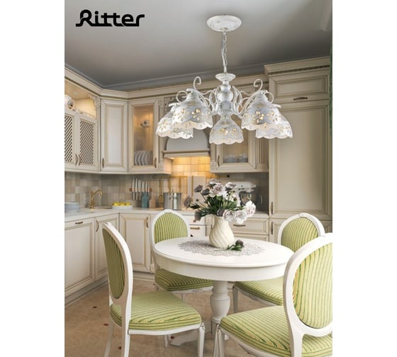 Люстра RITTER Romantic 156/5 5хE27, золото 52514 1