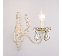 Настенный светильник Eurosvet 3281 1 белый с золотом тонированный хрусталь Strotskis 00000065242