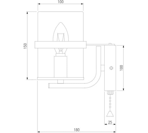 Настенный светильник Eurosvet 60085 1 античная бронза a043710