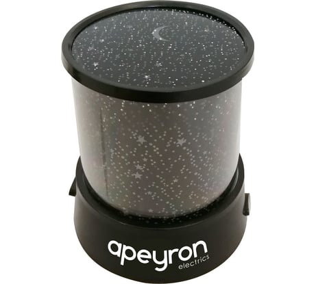Светодиодный ночник-проектор Звездное небо Apeyron 3хАА, пластик, 110х120мм / 12-142