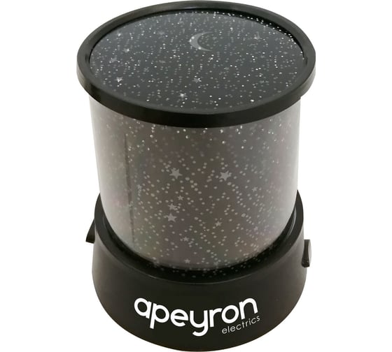 Светодиодный ночник-проектор Звездное небо Apeyron 3хАА, пластик, 110х120мм / 12-142