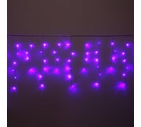 Гирлянда БАХРОМА Серпантин для улицы ш3 м в40/60 см 100 ламп LED прозрачный провод 8 режимов IP-54 Фиолетовый (возможность соединения) 725-571