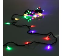 Гирлянда Кристаллы Серпантин для дома 9.5 м 100 ламп LED черный провод 8 режимов IP-40 Мультицвет (возможность соединения) 129-038