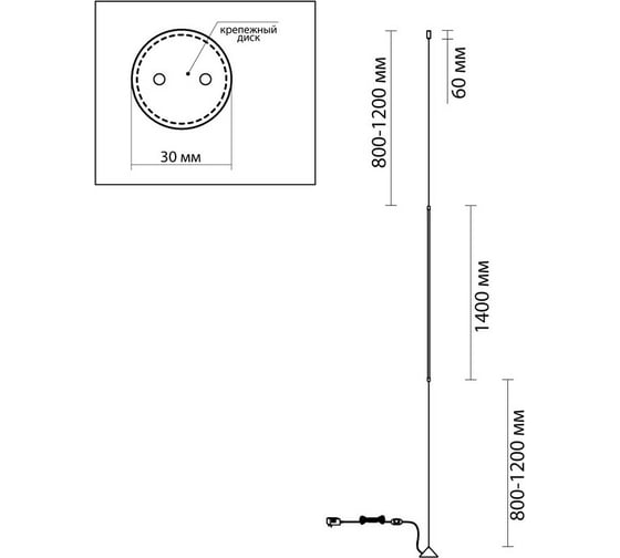 Напольный светильник ODEON LIGHT LED 1*18W FILLINI 4335_18FL