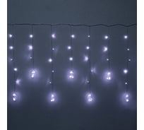Гирлянда Серпантин БАХРОМА Снежный шар ш2.5 м*в0.6/0.8 м 108 ламп LED d-8 см 8 реж IP-20 Белый возможность соединения 725-0558
