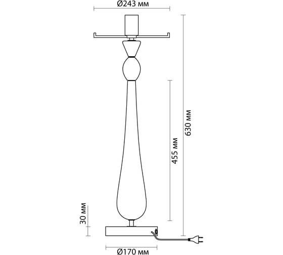 Настольная лампа ODEON LIGHT E27 1*60W TOWER 4889_1T