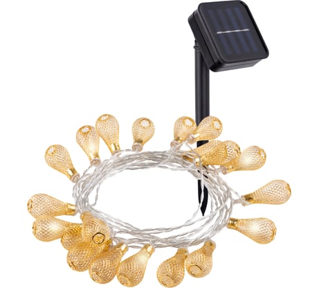 Гирлянда TDM ELECTRIC ССГ Бусины на солнечной батарее 4 м, 20 LED, желтая SQ0330-0117