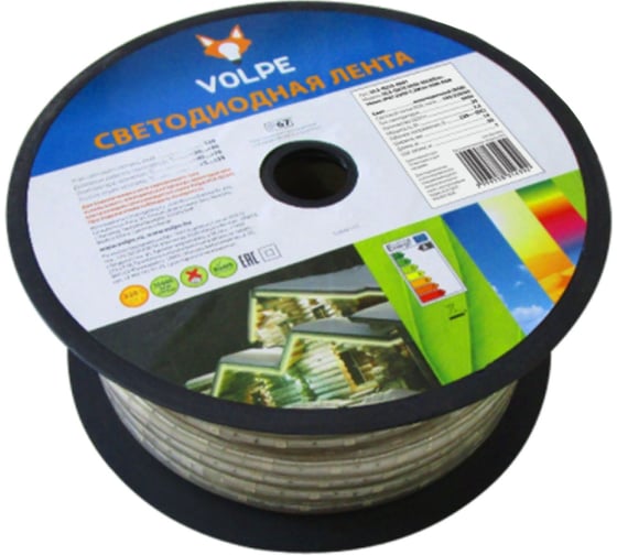 Светодиодная лента Volpe ULS-Q215 5050-30LED/m-14mm-IP67-220V-7,2W/m-50M-RGB в трубке 10978