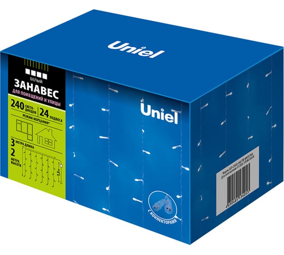 Светодиодный занавес Uniel 240/TTK WHITE IP44 ULD-C3020 UL-00007217
