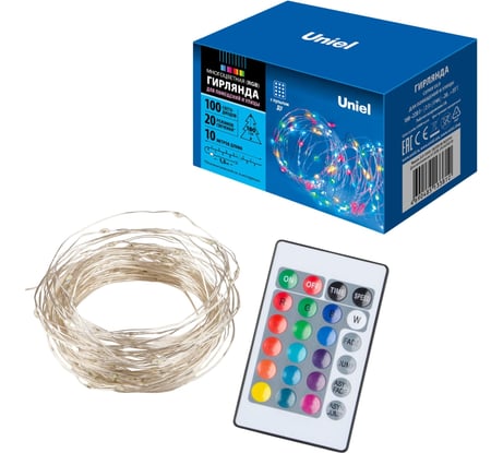Светодиодная гирлянда Uniel DTA/RC RGB IP44 ULD-S1000-100 UL-00007180