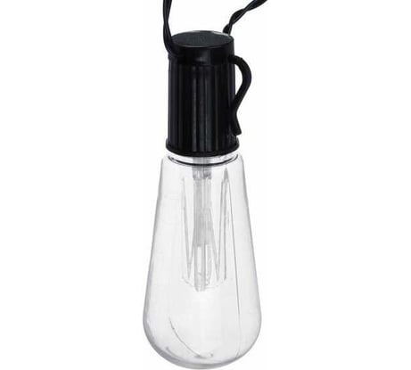 Гирлянда уличная на солнечной батарее INBLOOM 6.3м, 20LED, шампань, 8 режимов, 1xAAA 600mAh, ABS, IP44 185-047
