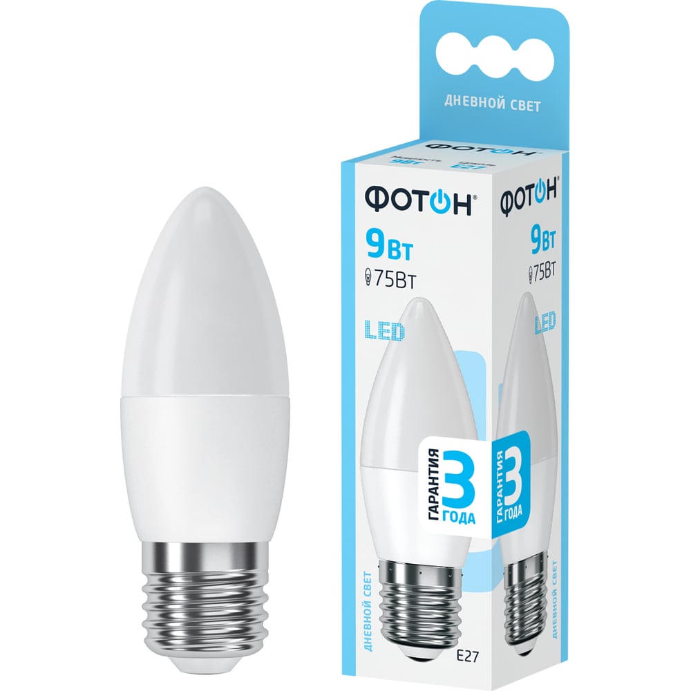 Светодиодная лампа ФОТОН LED B35 9W E27 4000K 23974 - выгодная цена ...