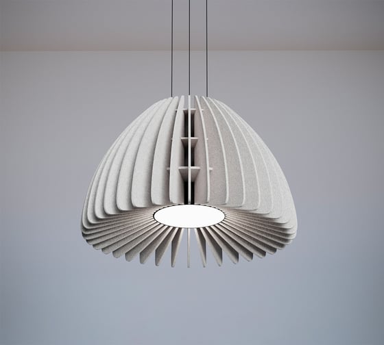 Светильник светодиодный подвесной Modaline ROUND BELL90 Агат (900х900х568мм, 15-25Вт, 4000К, белый) MLPRB900W24 1