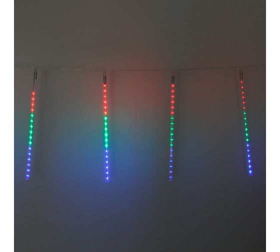Гирлянда для улицы Серпантин Тающая сосулька 3мх50см, 288 лампы LED, IP-54, мультицвет (8 трубок) 725-518 1