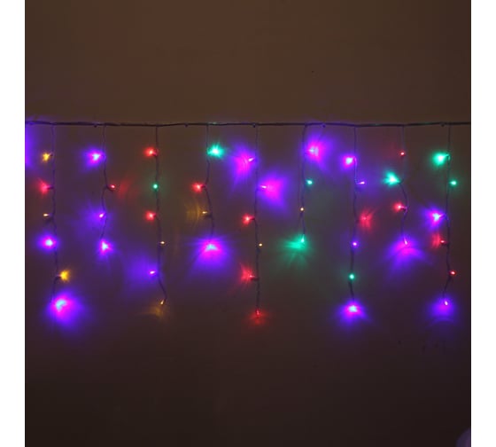 Гирлянда для улицы Серпантин БАХРОМА ш5м х в40/60см, 180 ламп LED, прозрачный провод, 8 режимов, IP-54, мультицвет (возможность соединения) 183-231 1