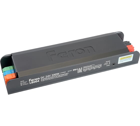 Трансформатор электронный для светодиодной ленты с плавным пуском и диммированием FERON 300W 24V, LB004, 52126 1