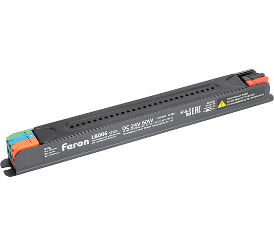 Трансформатор для светодиодной ленты с диммированием FERON60W 24V, LB006, 52128 1