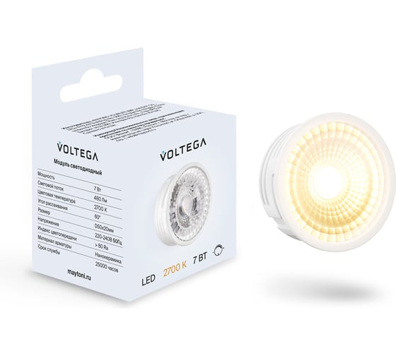 Светодиодный модуль VOLTEGA 7W 2700K DIM 60 () 7204 1