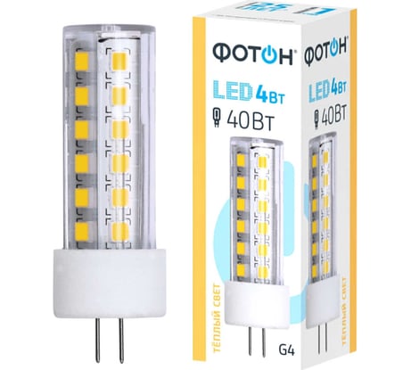 Светодиодная лампа ФОТОН LED JCD 4W G4 3000K 23982