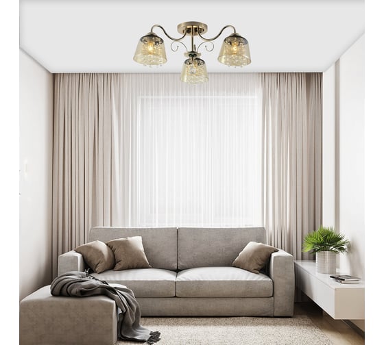 Потолочная люстра Ritter BARLETTA 3хE27, золото 52529 5