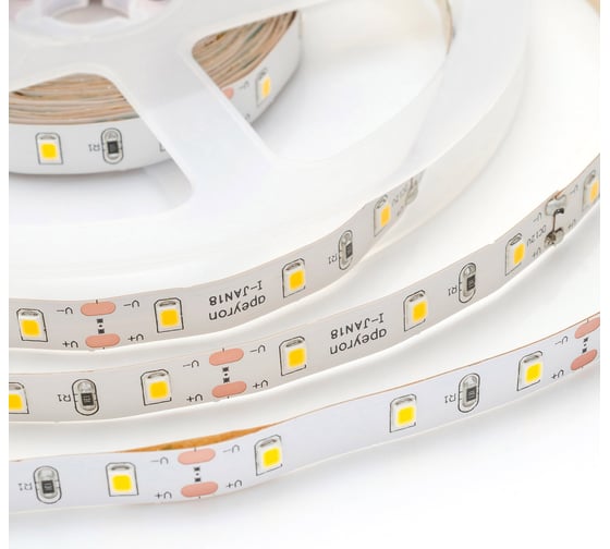 Светодиодная лента Apeyron 12В, 4,8Вт/м, smd3528, 60д/м, IP20, 280Лм/м, ширина подложки 8мм/142